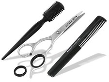 Haarschneideschere Haarschere Mikroverzahnung 5.5 Zoll Set + Effilierer Solingen