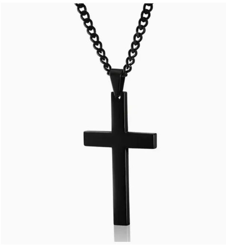Edelstahl halskette mit - mit, kreuz