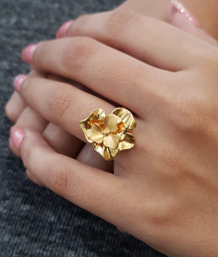Schöner blumen goldring 22k - schöner,