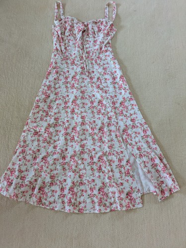 Sommerkleid midi geblümt - geblümt, rosa