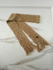 Vintage Kenzo Homme Strickschal Schal Beige Grobstrick Herren Fransen Melange