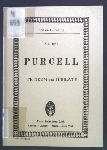 Purcell deum and jubilate - te,