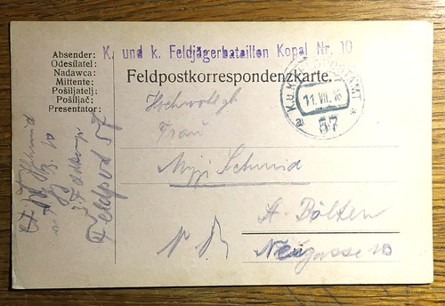 österr feldpost karte - feldpost,