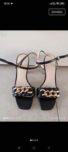 Schwarze sandalen 38 neu - schwarze, gr.