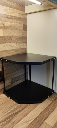 Schwarzes metall eckregal 2 - schwarzes,