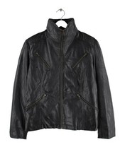 Vintage Damen Biker Leder