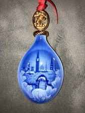 Bing&Grøndahl Weihnachtsornament 1995 Christmas Drop Original Porzellan Dänemark