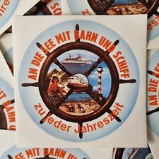 65 x Vintage Aufkleber / Sticker - DB - An Die See Mit Bahn Und Schiff - um 1980