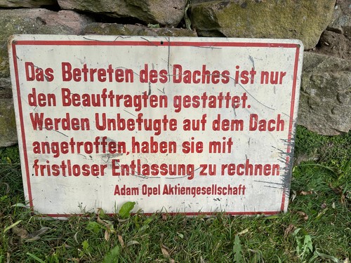 Altes opel blechschild - opel,