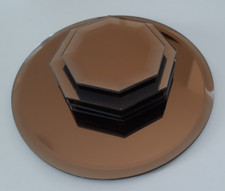 6x Glas / Spiegel-Untersetzer, Bronze-Tönung "Saphira"