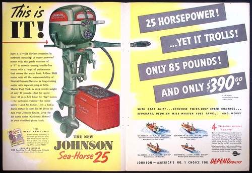 1951 johnson motors hp - motors,