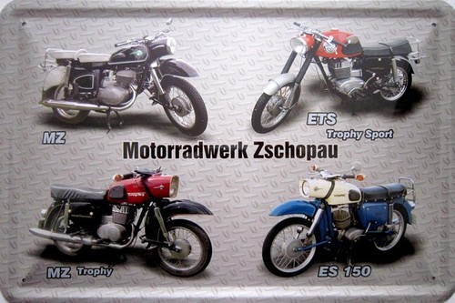 Blechschild motorrad - motorrad, mz