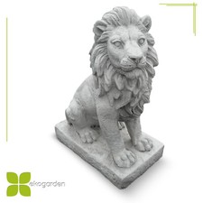 Sitzender Löwe Lion Skulptur 1127 Steinfigur Steinguss Deko Schmuck Figur H-33cm