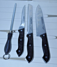 Solingen Rostfrei  MAIER & SCHULZE  -  diverse Küchenmesser  mit Holzgriff