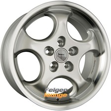 4 Alufelgen BROCK / RC B2 Silber Horn Poliert 8,5x17 ET35 5x100 17 Zoll