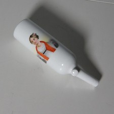 antiker Pfeifenkopf - Hermine mit rotem Schal - Porzellan