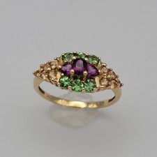 Goldring 585 mit rhodolit - goldring,