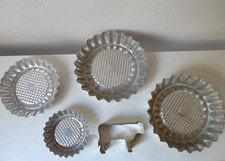 DDR 4x Tortelettformen Törtchen Tartelette Mini Förmchen 3 Größen Kuh Ausstechf