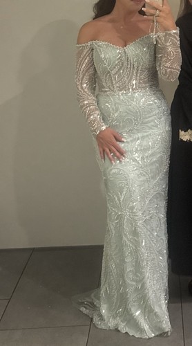 Elegantes abendkleid mint - abendkleid, in