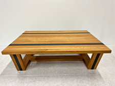 Tisch, Couchtisch Eiche massiv mit Glas