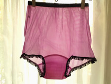 Rosa Vintage Schlüpfer Nylon Höschen Hüftslip 60er Jahre ungetragen Gr 40/42 !