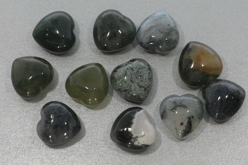 Herz aus moosachat 15x15mm - herz,