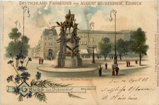 Gruss aus Düsseldorf - Werbung Stukenbrok Fahrrad - Litho -636754