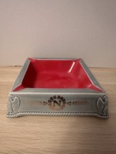 Vintage Courvoisier Cognac Aschenbecher – Grau-Rot – Werbeartikel 1950er–1970er