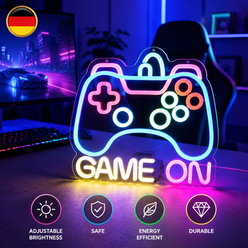 Led gamepad leuchtreklame - gamepad, neon