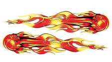 2 Flammen Flames Aufkleber ROT