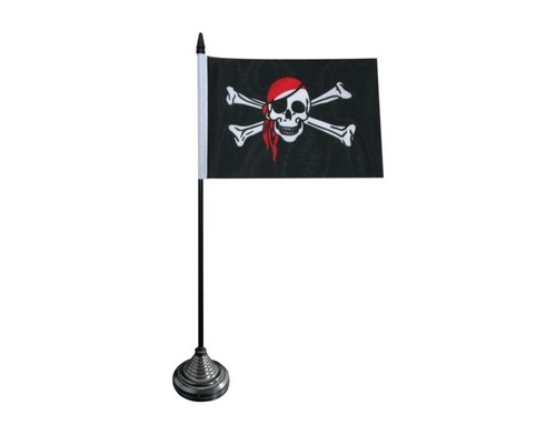 Tischflagge pirat mit kopftuch - pirat,