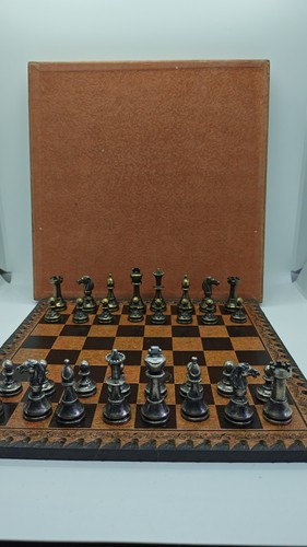 Schachspiel 28x28cm messing - schachspiel,