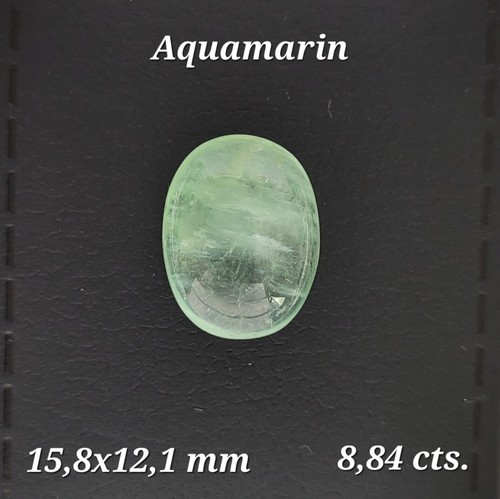 Aquamarin oval cabochon - aquamarin,