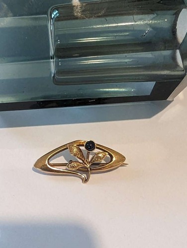 Feine brosche 585 gelbgold - 585,