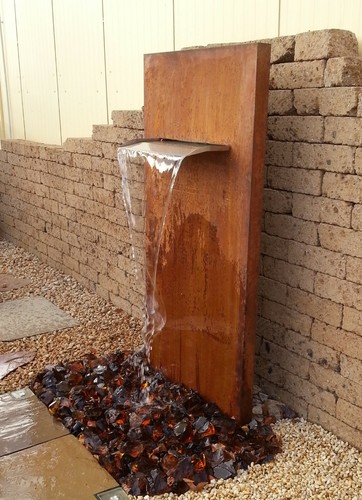 Cortenwand wasserwand mit - wasserwand,