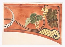Jugendstil Dekor, Weinreben