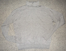 Damen Feinstrickpullover Grau Rollkragen Wolle Gr. XS COS