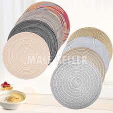 6X Platzset Gewebtes Rund