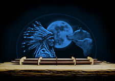 LED Schwibbogen Acrylglasbogen - Indianer & Wölfe - Lichterbogen RGB 3D - Maxi -