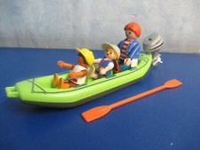 Papa + Kinder kleines Motorboot Freitzeit Urlaub Playmobil 2832