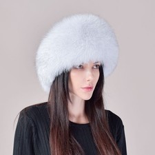 Damen Echtfuchs Pelzmütze Russische Winter Ohrenkappe Ushanka Kosak Ski
