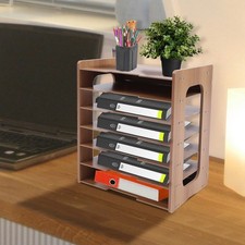 7 Ablagefächer Holz Büro