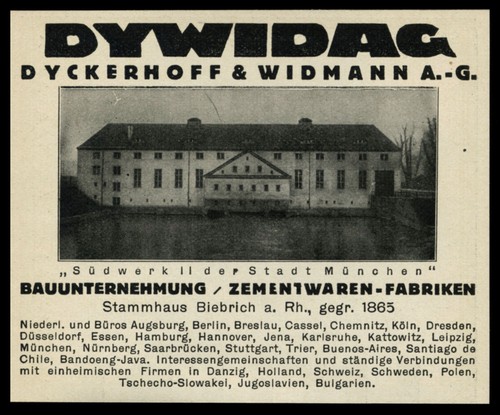 Reklame 1925 dywidag - reklame,