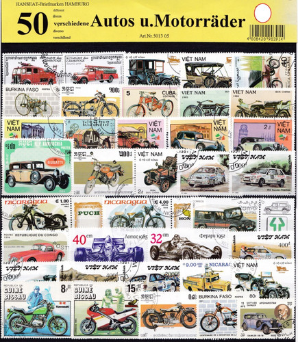 Briefmarken autos u - 50,