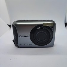 Canon PowerShot A490 Digitalkamera, 10.0 MP, Silber Grau Fotokamera AA 