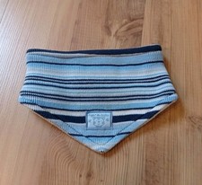 TCM Gestreiftes BABY Halstuch Dreieckstuch Blautöne+beige TIGER BABY Aufnäher 