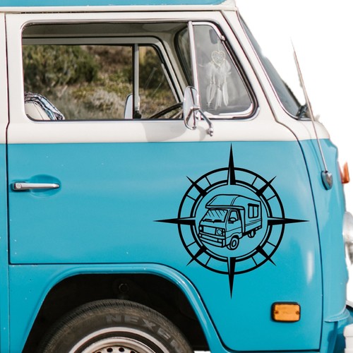 Wohnmobil kompass aufkleber - kompass,