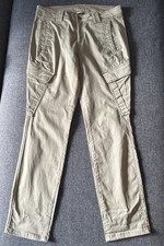 Chino Baumwolle grün Cargo Hose Damen Freizeit Casual modisch Größe 28 Neu
