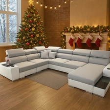 XXL U-Form Designer Sofa PIANO