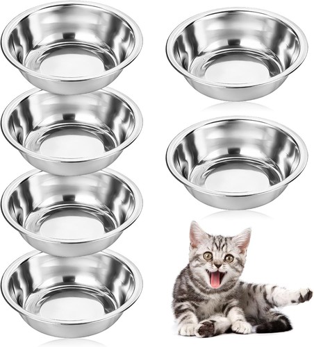 6er edelstahl katzennapf - edelstahl,